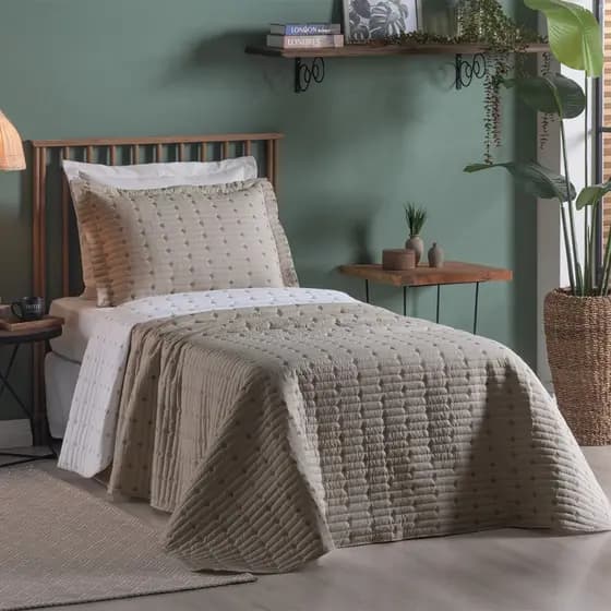 Cobre Leito Decor 2 Peças SOLTEIRO Percal 200 Fios