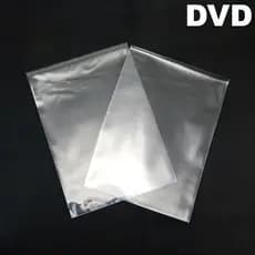 100 Envelopes De Plástico Transparente Embalar Mídia De Dvd com Encarte Liso Saquinho Sem Aba E Sem Cola 14x19cm