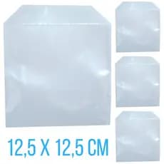 500 Envelopes De Plástico Transparente Liso Saquinho Para Embalar Mídia Cd/dvd Saco Com Aba E Sem Cola 12,5x12,5cm