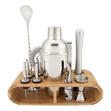 Kit Bartender Completo – Conjunto de Coquetéis Profissional em Aço Inox com Shaker e Acessórios