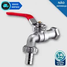 Torneira Para Tanques Quintal Jardim Esfera Metálica 1/2 Polegada 1/4 volta