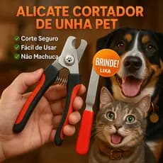 Alicate Pet Cortador de Unhas Profissional Tesoura para Cães e Gatos Porte Médio e Grande