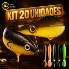 Iscas Silicone Nado Natural Tucunaré Traíra Dourado 10cm 6g