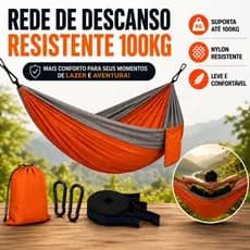 Rede De Dormir Descanso Suporta 100kg Nylon Camping Resistente