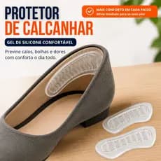 Kit Pares Protetor Calcanhar Gel Silicone Adesivo Anti Bolha Calo Ergonômico Conforto Dos Pés