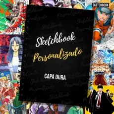 Sketchbook Faça do Seu Jeito Capa Dura offset 90g / 180g / 240g Caderno Desenho Artístico Esboço Aquarela Marcadores A5