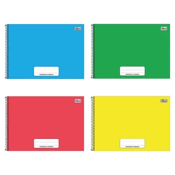 Caderno de Desenho Pepper Colorido TILIBRA - 80 Folhas