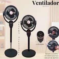 Ventilador Ultra Moderno Com Circulador de Ar e Dispensar Para Aromatização Altura Ajustável Rotátivo