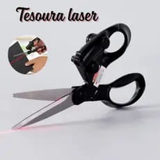 Tesoura para Cortes Precisos com Laser marcador de Trajeto Papelaria Costura e Patchwork