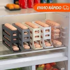 Dispenser Automático De Ovos 4 Andares Para Refrigerador Bancada Organizador de Cozinha