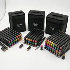 24/36/48 Cores Caneta Marcadora De Cabeça Dupla Montagem Artística Para Estudantes Material Escolar