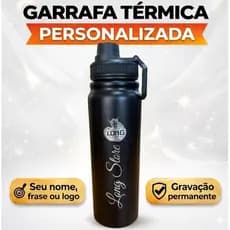 Garrafa Térmica 800ml Personalizada Nome/Logo a Laser