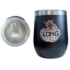 Kit com 40, 50, 60, 70 e 80 Unidades - Copo  Cuia Preta Térmica 350ml Personalizado com Tampa
