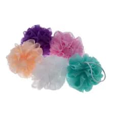 Combo 3 unidades Esponja de Banho em Nylon, Bucha Flor Colorida, Bucha Banho Sintética ArteBellaShop