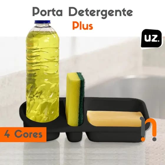 Porta Detergente Pia Cozinha Porta Sabão e Esponja Plus