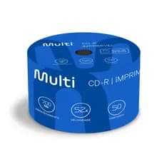 Mídia Cd-R Vel. 52X - 50 Un. Shrink Imprimível Branco Multi - CD052