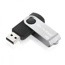 Pen Drive Multilaser Twist 8Gb Preto PD587