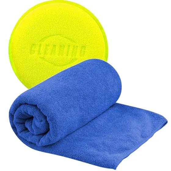 Kit Toalha de Microfibra Karbox 30x30cm + Aplicador Karbox de Espuma