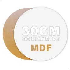 Kit 10 Base Para Bolo Cake Board MDF Cru 3mm Redonda Confeitaria Festa