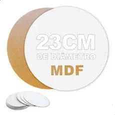 Kit 10 Cake Board MDF Cru 3mm Base Redonda Para Bolo Festa Doces Confeitaria