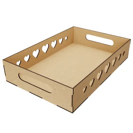 Kit 10 Bandejas MDF Cru Lisa Decoração Sala Quarto Envio Rápido Ideal Para Pintar
