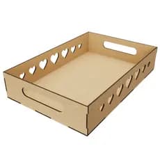 Kit 10 Bandejas MDF Cru Lisa Decoração Sala Quarto Envio Rápido Ideal Para Pintar