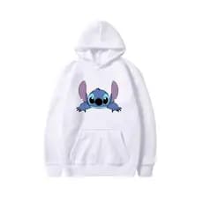 Blusa De Frio Infantil Lilo & Stitch Deitado Moletom Menina