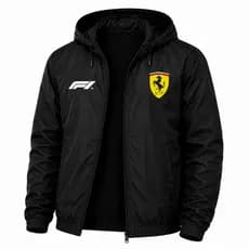 Jaqueta Corta Vento F1 Ferrari Masculino Feminino Impermeável Com Capuz Premium Inverno Academia Sportivo