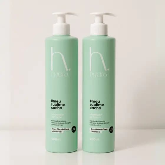 Modelador de Cachos Meu Sublime Cacho 500ml Kit com 2 Unidades grandes Hydra Cosméticos