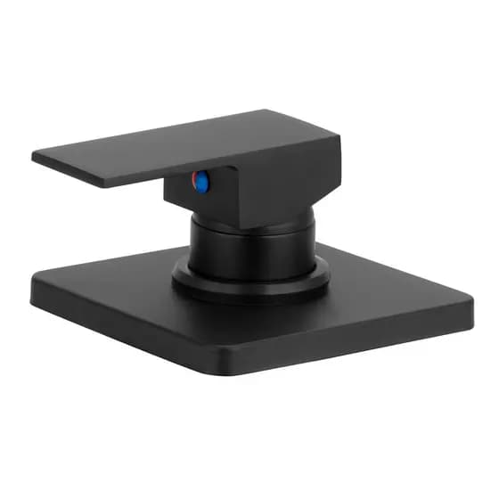 Misturador Monocomando Chuveiro Quadrado Preto 1/2' Completo