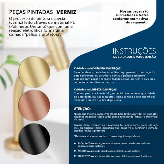 Torneira Automática Lavatório Banheiro Rose Gold Mesa