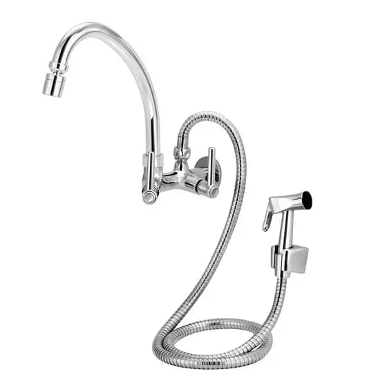 Torneira Cozinha Parede Arejador Art. Multifuncional Com Ducha Agua Quente Fria Anti Respingo