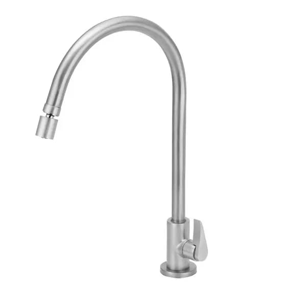 Torneira Cozinha Ar.Articulado Mesa Inox Escovado Alavanca