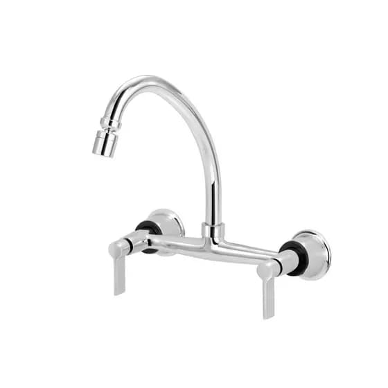 Torneira Cozinha Parede Misturador Arejador Articulado 1/4v Agua Quente Fria Anti Respingo