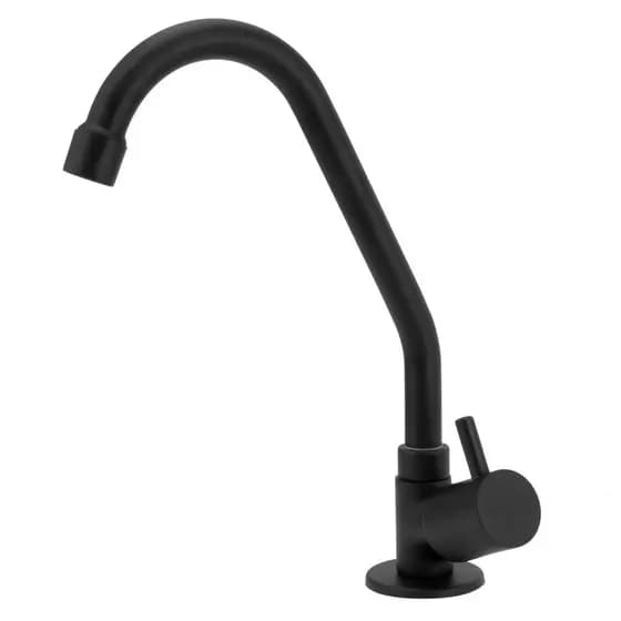 Torneira Cozinha Mesa Preto Metal Bica Movel all Black 1/4v.