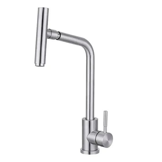 Torneira Cozinha Monocomando Mesa Inox Bica Articulada 360°