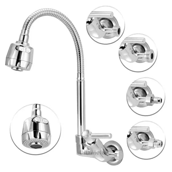 Torneira Gourmet Parede C Saída Universal Filtro Purificador Metal