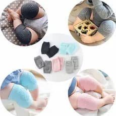Joelheiras infantil antiderrapante para bebês kit com 3 Pares protetor de joelhos