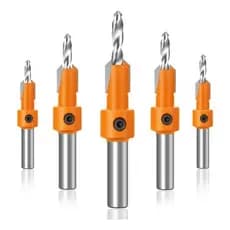 5 Brocas Escareador Rebaixo Parafuso Madeira Mdf Compensado