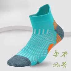 meia corrida de poliamida masculino anti-fricção compressão dry fit fina cano curto