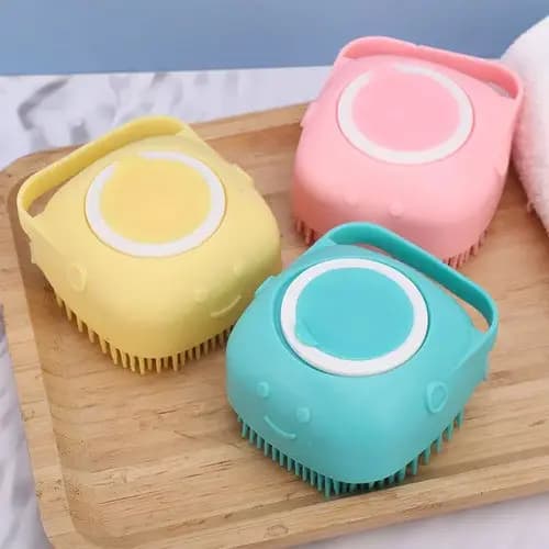 Esponja De Silicone Para Banhos Pets Massageador
