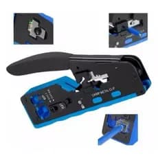 Alicate De Crimpagem Rj45 Vazado Rj11 Cat5 Cat6 Cat7