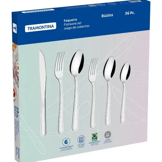 Jogo De facas Tramontina Jogo de Talheres Aço Inox Tramontina Faqueiro Tramontina Faca Churrasco