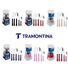 Faqueiro Tramontina Leme Lâminas Em Aço Inox 20 Peças Talher Tramontina Facas Tramontina