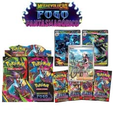 Kit Cartas Avulsas Pokémon Fogo Fantasmagórico – Kit de Até 40 Unidades ou 10 + 10 Brilhantes