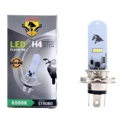 Lampada Farol Led H4 Modelo Strobo Moto 6500k Super Branca