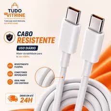 Cabo Tipo C Para Tipo C 1 3A Carregamento Rápido Duas Entradas C USB-C
