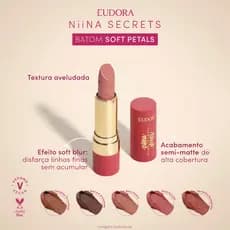 Batom Niina Secrets Soft Petals 3,8g Eudora