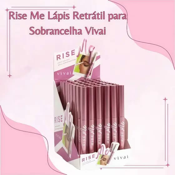 Lápis Retrátil Rise Me para Sobrancelha Cor marrom - Vivai Ref1059.1.1