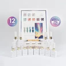 Coleção Aurora Magnética D&Z – 12 Cores de Esmaltes com Efeito Luminoso